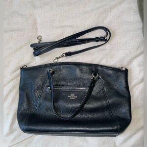 Coach Women's Prairie Satchel Crossbody Leather Bag - Black